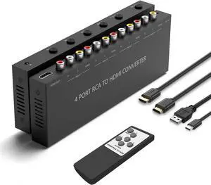 4 AV to HDMI RCA to HDMI Converter 1080P/720P 4 Way RCA Composite CVBS AV Switch to HDMI Converter Adapter Support 4:3/16:9 Switching For Sega Xbox PS1 PS2 PS3 N64 NGC SNES WII VHS VCR Camera DVD 4 AV to HDMI RCA to HDMI Converter 1080P/720P 4 Way RCA Composite CVBS AV Switch to HDMI Converter Adapter Support 4:3/16:9 Switching For Sega Xbox PS1 PS2 PS3 N64 NGC SNES WII VHS VCR Camera DVD