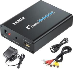HDMI to S-Video Converter HDMI to Svideo RCA Converter HDMI to Composite AV CVBS Audio Video Converter Adapter Includes RCA and S-Video Cables