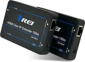 HDMI Over Ethernet Extender with CAT5/CAT6 Upto 330 Feet - HDMI Loop Out - 1080P Full HD Signal Distribution with Support for one to Many Connection.