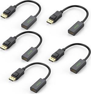 DisplayPort (DP) to HDMI Adapter Cable Display Port to HDMI Adapter Converter Male to Female Connector 1080P for Computer Desktop Laptop PC Monitor Projector HDTV-Black