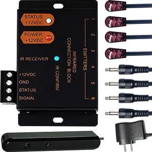 ENSIGEAR IR Repeater Kit, ir repeater systemIR Remote Control Extender Control 1 to 18Devices.IR Extender 100 Feet Dual Sensors Receiver
