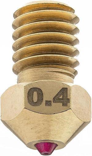 Ruby Nozzles for 3D Printers MK8 E3D Prusa Ender3 (E3DV6, 0.4mm)