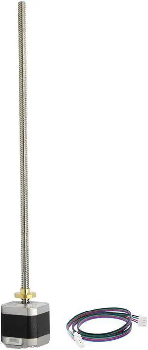Iverntech NEMA 17 Stepper Motor with Integrated 400mm T8 Lead Screw for RepRap Prusa i3 3D Printers Z Axis or CNC Machine