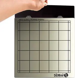 FYSETC 3D Printer CR10 Buildplate Steel Spring Sheet Bed 310x310mm/12.2x12.2 inch Steel Plate with PEI + Sticker Base B Hotbed Cover for Ender 3 Max CR-10S Pro CR-X MP Make-r Pro LK1/ PRO LK5 PRO