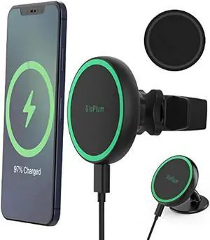 Magnetic Wireless Car Charger Mount Compatible with Magsafe iPhone 15/ iPhone 14/iPhone 13, Fast Charging Air Vent Magnet Accessories Car Phone Holder