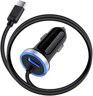 USB C Car Charger 34A Fast Charging Car Charger for Samsung Galaxy S23 S22 S21 S20 S10E S9 S8 Note 20 10 9 8 A50 A20 A51 A70 A71 A21 A10E LG G7 V60 Stylo 65 Car Adapter 3ft Type C Charger Cable