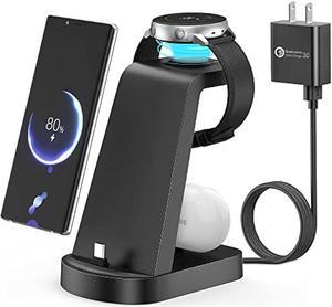 Charging Station for Samsung Multiple Devices3 in 1 Fast Charging Stand USBC Charger for Galaxy S23S22S21S20S10Note20Note10Z Flip 4Z Fold 4Galaxy Watch 55 Pro43ActiveGalaxy Buds