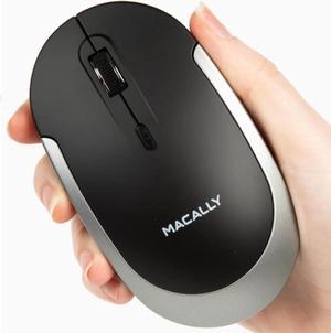Macally Wireless Bluetooth Mouse for Laptop - Quiet and Comfortable Wireless Bluetooth Mouse for MacBook Pro/Air, Mac, Apple iPad, Microsoft Surface, Tablet - Quiet Computer Wireless Mouse Bluetooth
