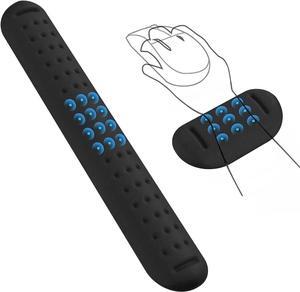 Keyboard Wrist Rest Wrist Rest for Computer Keyboard Ergonomic Memory Foam Wrist Rest for Keyboard and Mouse Easy Type Pain Relief Wrist Pad Cushion Support for Laptop Office Gaming Black