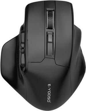 E-YOOSO Large Bluetooth Wireless Mouse for Big Hands, X-31 Cordless Ergo Computer Mouse, 6 Buttons, 5-Level 4800 DPI, 18 Months Battery Life, for Laptop, PC, Chromebook