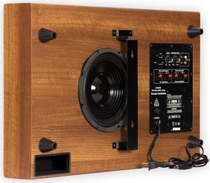 Theater Solutions SUB8SM Slim Subwoofer (Mahogany), 8-Inch Slim