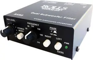 ROLLS SX95 Stereo Subwoofer Crossover/Filter, 12V Auxiliary Power Outlet