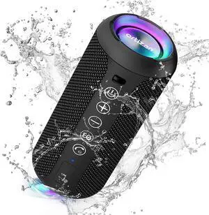 Ortizan Portable Bluetooth Speakers, IPX7 Waterproof Wireless Speaker with 24W Loud Stereo Sound, Deep Bass, Bluetooth 5.3, RGB Lights, Dual Pairing, 30H Playtime for Home, Outdoor, Party, Beach