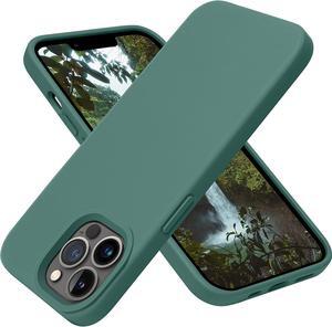 OTOFLY for iPhone 13 Pro Case [Compatible with MagSafe] [2 Screen Protectors] Full-Body Silicone Shockproof Slim Thin Phone Case for iPhone 13 Pro 6.1 inch (Midnight Green)