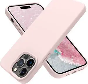 OTOFLY Designed for iPhone 14 Pro Case, Silicone Shockproof Slim Thin Phone Case for iPhone 14 Pro 6.1 inch (Chalk Pink)