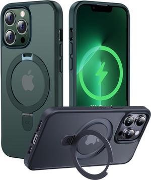 CASEKOO Designed for iPhone 13 Pro Case with Magnetic Invisible Stand [Military Drop Protection] [Compatible with MagSafe] Shockproof Slim Phone Case for iPhone 13 Pro 6.1 Inch 2021, Green