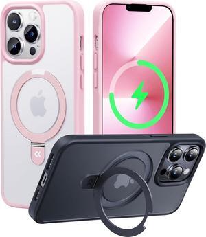 CASEKOO Designed for iPhone 13 Pro Case with Magnetic Invisible Stand [Military Drop Protection] [Compatible with MagSafe] Shockproof Slim Phone Case for iPhone 13 Pro 6.1 Inch 2021,Pink