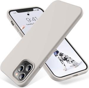 OTOFLY Compatible with iPhone 12 Pro Max Case 6.7 inch(2020),[Silky and Soft Touch Series] Premium Soft Liquid Silicone Rubber Full-Body Protective Bumper Case for iPhone 12 ProMax Case(Stone)