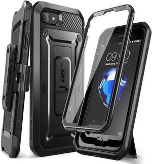 for iPhone SE 3rd Generation / iPhone SE 2nd Generation / iPhone 7/ iPhone 8 Case (Unicorn Beetle Pro), with Screen Protector & Stand & Holster Rugged Phone Case for Apple iPhone SE, Black