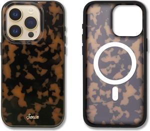 Case for iPhone 15 Pro | Compatible with MagSafe | 10ft Drop Tested | Tortoise Shell | Brown Tort