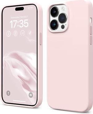 AOTESIER Shockproof Series iPhone 14 Pro Max Case, Silicone Ultra Slim Thin Cover, Full-Body Protective Phone Case for iPhone 14 ProMax Case, 6.7 inch, Chalk Pink