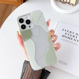 DEFBSC Compatible with iPhone 13 Pro Max Case, Soft Shaped Art Design with Built-in Bumper Protective Phone Case, Cute Slim TPU Cover Designed for iPhone 13 Pro Max Case,Green