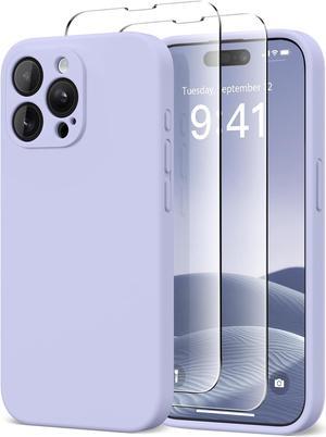 Magnetic for iPhone 13 Pro Case, Compatible with MagSafe, [Full Camera Protection][2 Screen Protectors] Silicone Shockproof Protective Phone Case for iPhone 13 Pro 6.1", Lilac