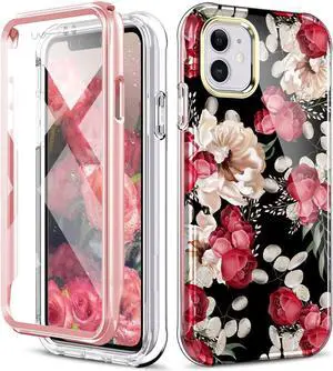 DT Series Case for iPhone 11 Case Built with Screen Protector, Lightweight and Stylish Full Body Shockproof Protective Rugged TPU Case for Apple iPhone 11 6.1inch