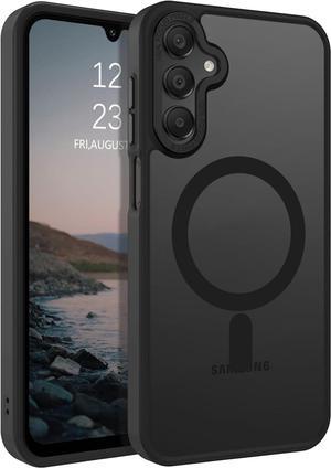 Magnetic for Galaxy A15 5G Phone Case, Samsung Galaxy A15 5G Case,[Compatible with MagSafe] Translucent Matte Slim Shockproof Women Men Protective Case Cover for Samsung Galaxy A15 5G, Black
