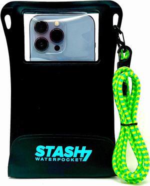 Waterproof Phone Pouch w/Long Lanyard | IPX8 Adventure Grade Cellphone Dry Bag Case, Fits iPhone 15 Pro Max,14 Pro Max, 13 Pro Max, XS, XR, Galaxy S21, for Snorkeling, Kayaking, Cruise Black
