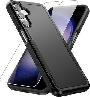 for Galaxy A15 5G Phone Case,Samsung Galaxy A15 5G Case with Screen Protector,Heavy-Duty Tough Rugged Shockproof Protective Phone Case for Samsung A15 5G, Black