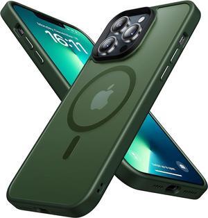 Strong Magnetic for iPhone 13 Pro Max Case,Compatible with MagSafe,Military-Grade Protection,Yellowing Resistant,Scratch-Resistant Back, Magnetic Phone Case for iPhone 13 Pro Max,Midnight Green