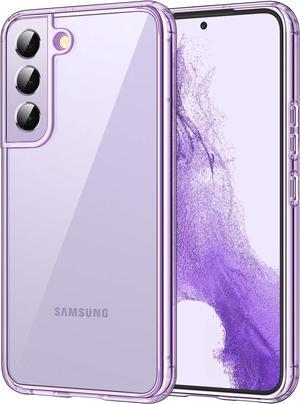 Case for Samsung Galaxy S22 5G 6.1-Inch, Non-Yellowing Shockproof Bumper Protective Phone Cover, Anti-Scratch Hard PC Back (Purple)