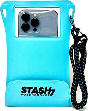 Waterproof Phone Pouch w/Long Lanyard | IPX8 Adventure Grade Cellphone Dry Bag Case, Fits iPhone 15 Pro Max,14 Pro Max, 13 Pro Max, XS, XR, Galaxy S21, for Snorkeling, Kayaking, Cruise Blue