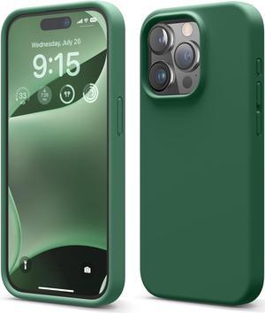 Compatible with iPhone 15 Pro Case, Liquid Silicone Case, Full Body Protective Cover, Shockproof, Slim Phone Case, Anti-Scratch Soft Microfiber Lining, 6.1 inch (Alpine Green)