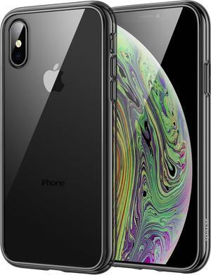 Case for iPhone Xs Max 6.5-Inch, Non-Yellowing Shockproof Phone Bumper Cover, Anti-Scratch Clear Back (Black)