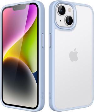 Matte Case for iPhone 14 6.1-Inch, Shockproof Military Grade Drop Protection, Frosted Translucent Back Phone Cover, Anti-Fingerprint (Sky Blue)