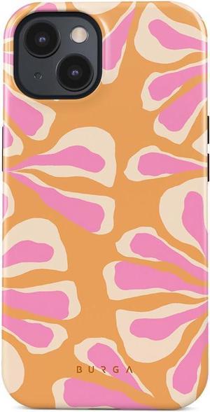 BURGA Phone Case Compatible with iPhone 15 PLUS  Hybrid 2Layer Hard Shell  Silicone protective Case  Pink Flowers Floral  ScratchResistant Shockproof Cover