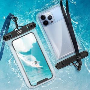 YOSH IPX8 Floating Waterproof Phone Pouch, Floatable Waterproof Phone Case Dry Bag for Swimming with Adjustable Lanyard for iPhone 14 13 12 11 Pro Samsung S23 S22 A14 A71 up to 7.5" 2Pack