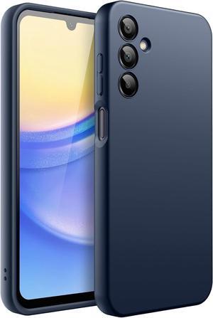 Slim Fit Case for Samsung Galaxy A15 5G / 4G 6.5-Inch, Soft TPU Thin Protective Phone Cover with Matte Finish, Shockproof (Navy)