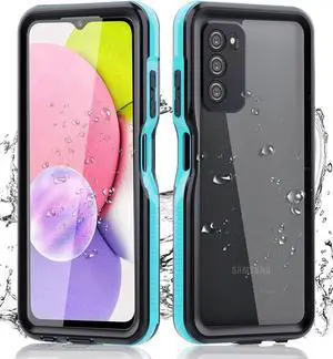 Hllhunkhe for Samsung Galaxy A03S Waterproof Case with Built-in Screen Protector - Rugged Full Body Underwater Dustproof Shockproof Drop Proof Protective Cover for Samsung Galaxy A03S - Teal