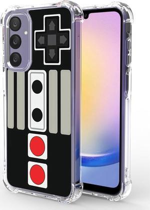 Game Case for Samsung A15, Hard PC+TPU Bumper Clear Protective Design Case Compatible with Samsung Galaxy A15 5G/4G 2024 - Black Arcade Game