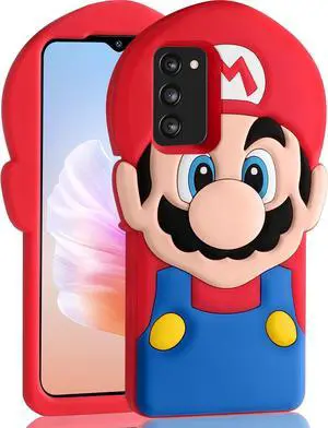 oqpa for Samsung Galaxy A03S Phone Case Cute Cartoon 3D Character Design Cases for Boys Girls Women Teens Kawaii Unique Fun Cool Funny Silicone Soft Shockproof Cover for Galaxy A03S 6.5", Maro