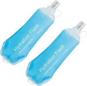 AXEN Soft Flask TPU Foldable Running Hydration Flask, Soft Collapsible Water Bottle for Hydration Pack Cycling Marathon Running Hiking AXEN Soft Flask TPU Foldable Running Hydration Flask, Soft Collapsible Water Bottle for Hydration Pack Cycling Marathon Running Hiking