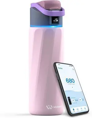 Boost Smart Water Bottle with Reminder to Drink Water, 24oz BPA-Free Stainless Steel Vacuum Insulated Water Bottle, Wide Mouth Water Tracker Bottle with APP, Ideal for Gift