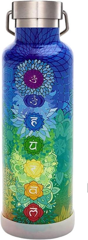 25oz Insulated Water Bottle with Straw, Bonus Lids and Leak Proof Flask to Keep Liquids Hot or Cold- Triple Wall Vacuum Water Bottle Insulated, Perfect for Gifts