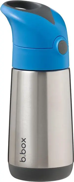 b.box 12 oz Insulated Water Bottle - Keeps Drinks Cold 8 Hours, Warm 6 Hours, Triple Wall Stainless Steel Kids Water Bottle w/Free Flow Silicone Straw, Leakproof & Dishwasher Safe