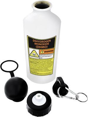 ThisWear Warning Dihydrogen Monoxide H20 Pun Gift Aluminum Water Bottle with Cap & Sport Top