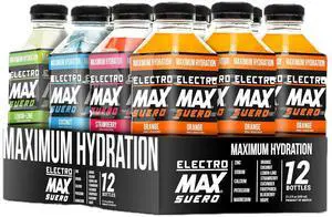 ELECTROMAX SUERO - Zero Sugar Electrolyte Drink  12-Pack Mix (21.3 Fl Oz Each), Hydration for Sports, Recovery, and Daily Use  Magnesium, Potassium, Zinc, Calcium  Zero Calories. (Mix Pack)