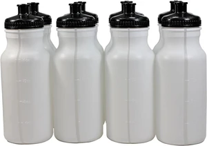 Pinnacle Mercantile Sports Squeeze Plastic Water Bottles Push/pull Cap 20 Ounce Bpa-free Set 8 (Black Cap) Pinnacle Mercantile Sports Squeeze Plastic Water Bottles Push/pull Cap 20 Ounce Bpa-free Set 8 (Black Cap)